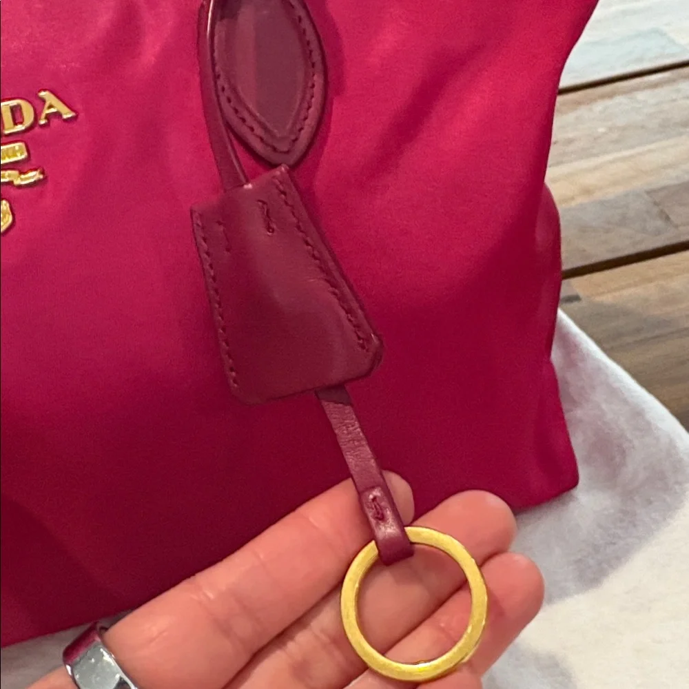 Authentic Prada Borsa Mano Ibisco Tessuto Purse with Strap - Picture 4 of 15